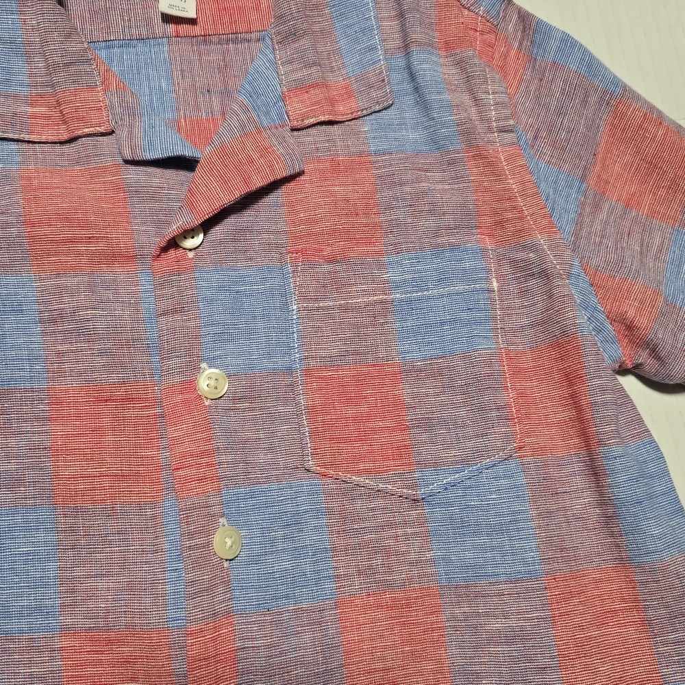 GAP Youtg Boys' Size 7 Striped and Plaid Cotton Shirt Set - Green and Red Bundle - Picture 11 of 14